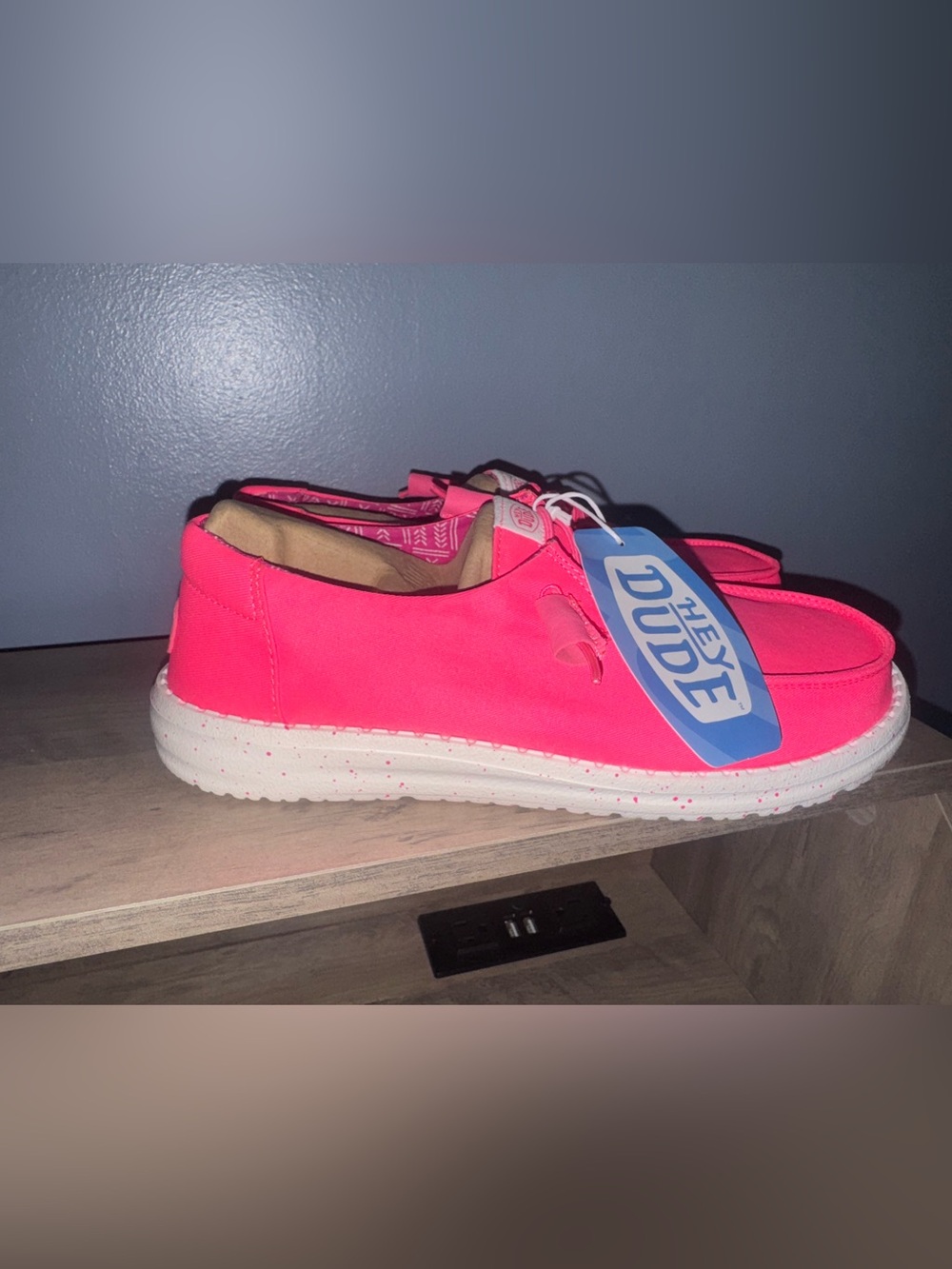 Hey Dude Women's Hot Pink Slip-On Sneakers